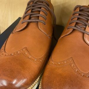 New Cole Haan Original Grand Wing Tip Oxford Shoes Woodbury/Ivory 10.5 M